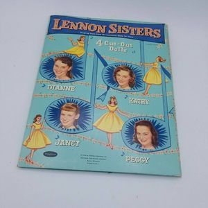 1958 Vintage LENNON SISTERS many Paper doll Book playset collection blue sing